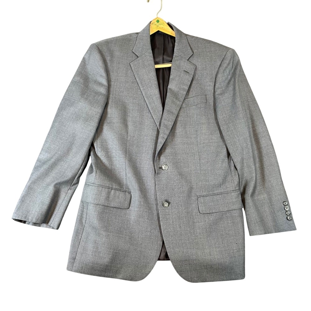 VTG Brooks Brothers 1818 Madison Blazer Mens 41R Saxxon Wool Grey Sport Coat USA